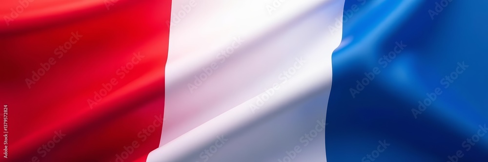 Abstract tricolor flag gradient design in red, white, and blue hues, patriotic, pride, national Abstract tricolor flag gradient design in red, white, and blue hues, patriotic, pride, national
