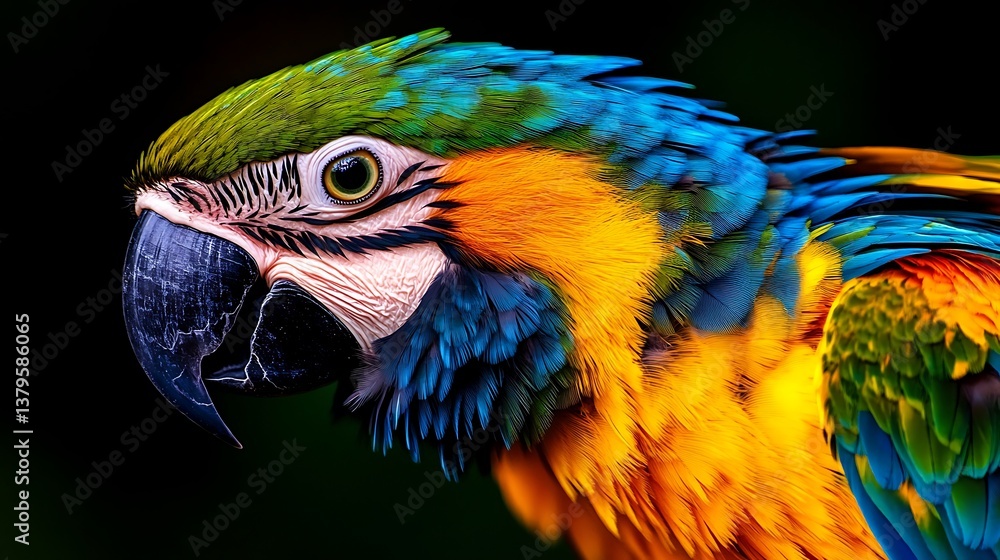 Obraz premium Vibrant Blueandgold Macaw Portrait.