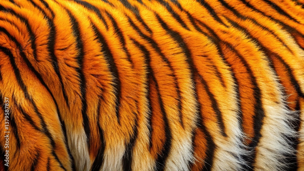 Bold Orange Tiger Stripe Background - Vibrant Abstract Texture