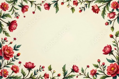 Small scale repeating floral motif, muted tones, home, botanical, floral