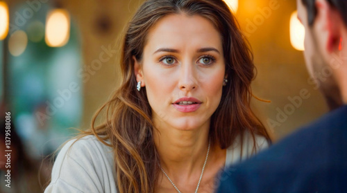 Wallpaper Mural woman talking portrait suspicious face upset wife Torontodigital.ca