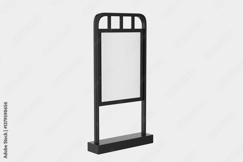 Promotional Stand Mockup Isolated On White Background. 3d illustration Promotional Stand Mockup Isolated On White Background. 3d illustration