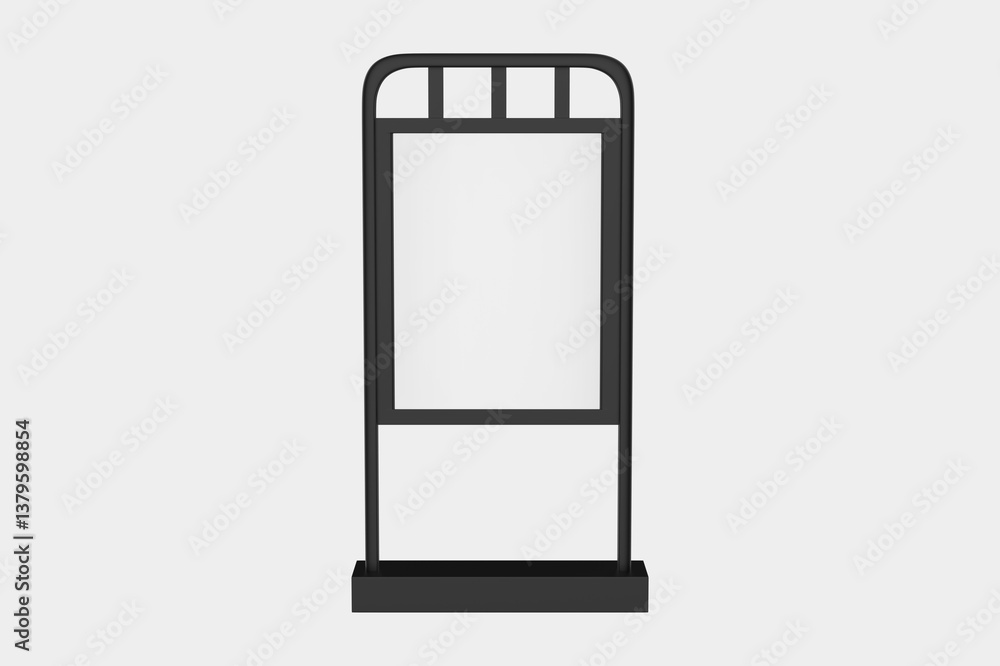 Promotional Stand Mockup Isolated On White Background. 3d illustration Promotional Stand Mockup Isolated On White Background. 3d illustration