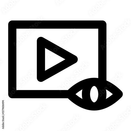 Video viewers icon with outline style.