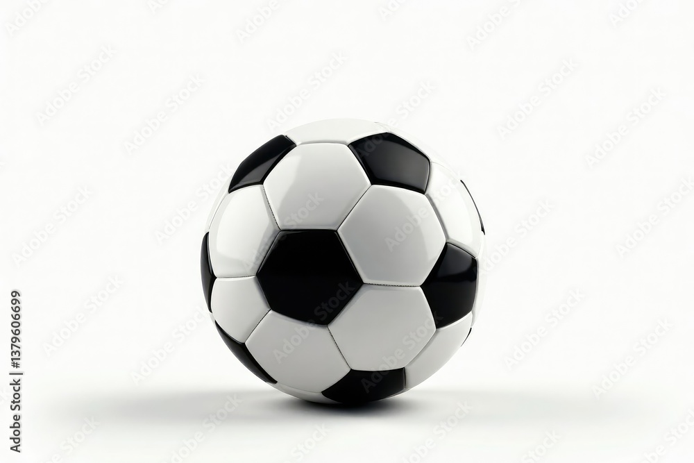 Naklejka premium Isolated white background, perfectly centered football , sports equipment, sports, image