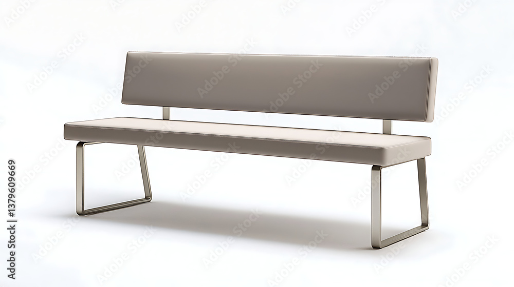 A bench with a back is shown in a white background A bench with a back is shown in a white background
