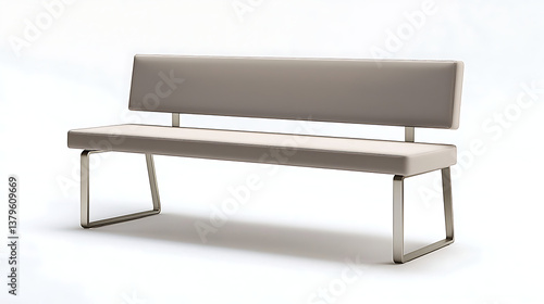 Wallpaper Mural A bench with a back is shown in a white background Torontodigital.ca