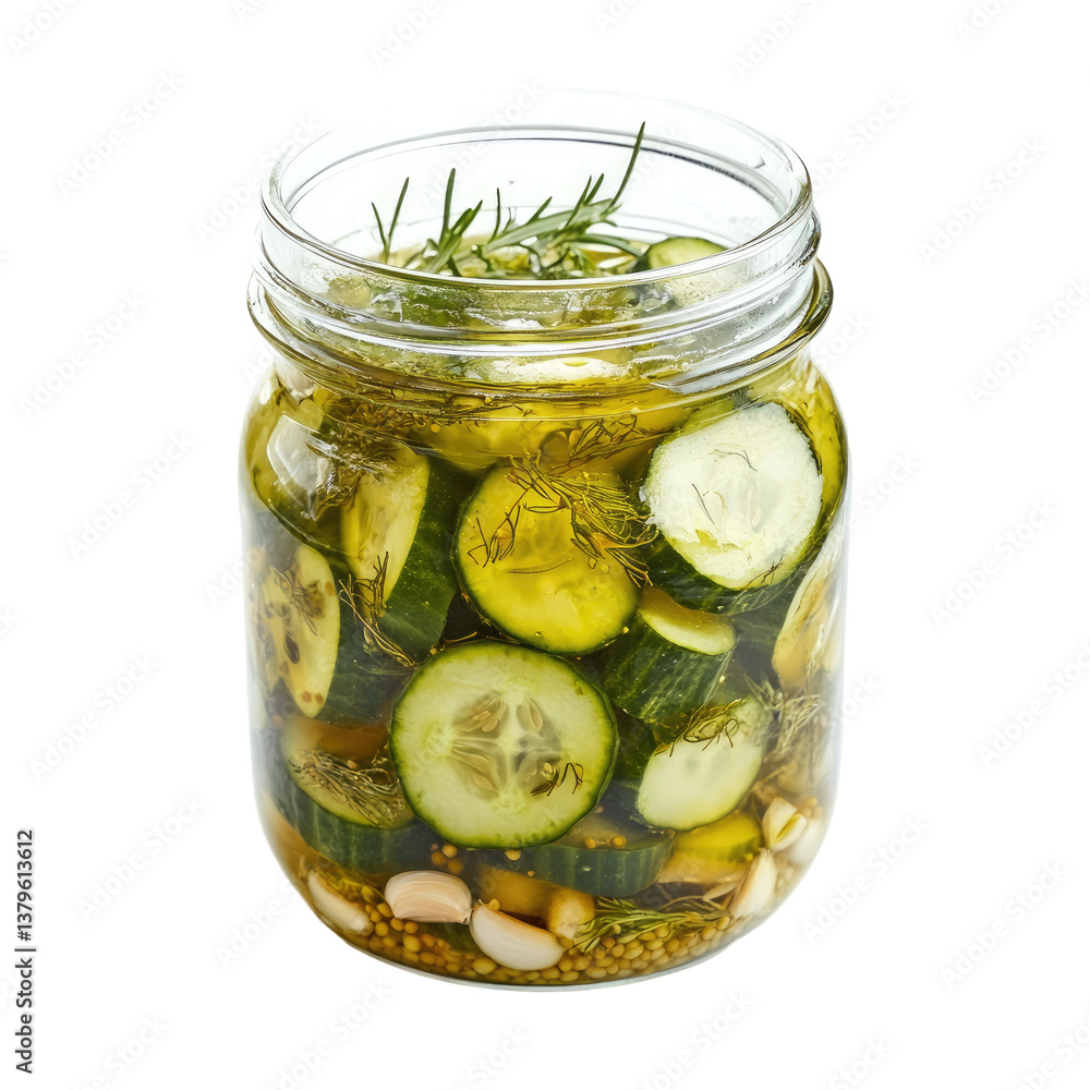 Pickled Cucumber Jar on transparent background Pickled Cucumber Jar on transparent background