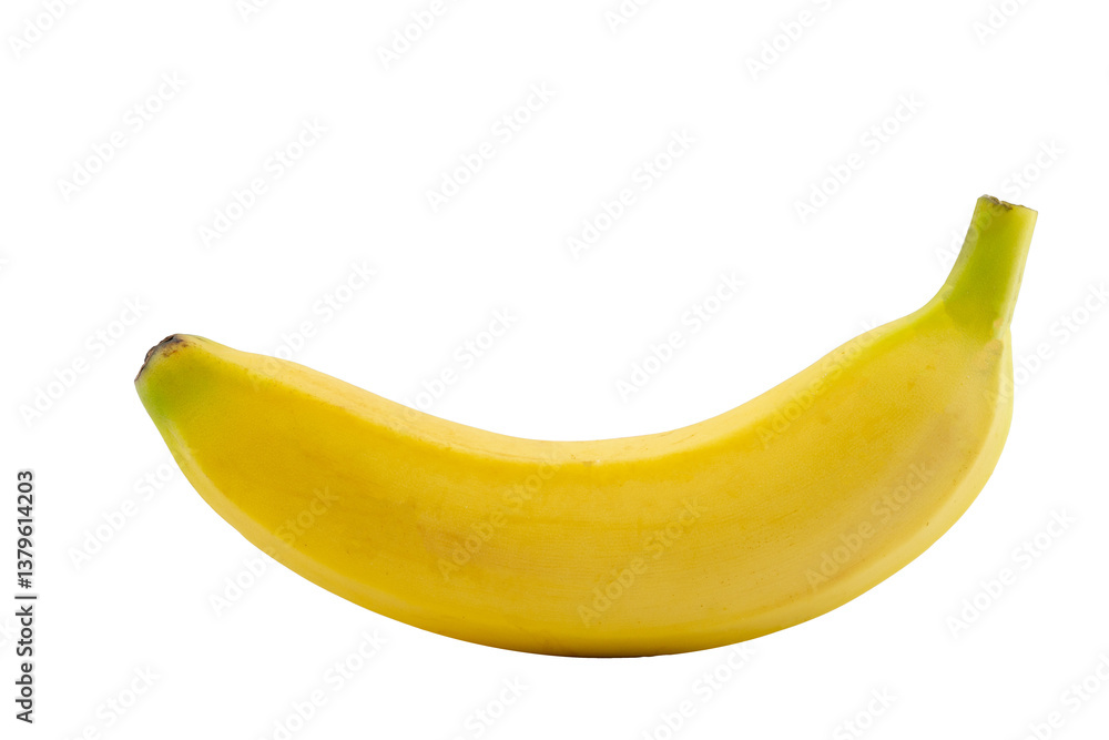High-Quality PNG of single yellow banana isolated on white background High-Quality PNG of single yellow banana isolated on white background