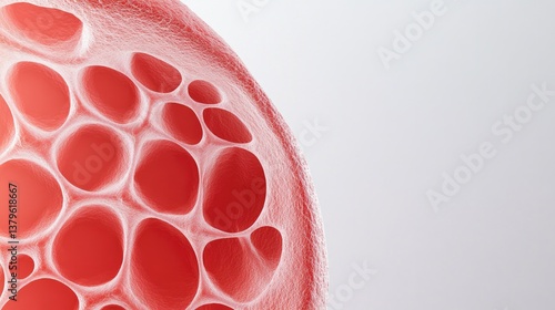 minimalist abstract design in red and white colors symbolizing world blood donor day portraying interconnected blood