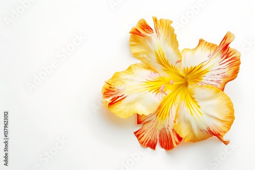 Xyris Flower isolated on white background.close up.