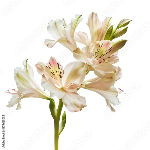 Xyris Flower isolated on white background.close up.