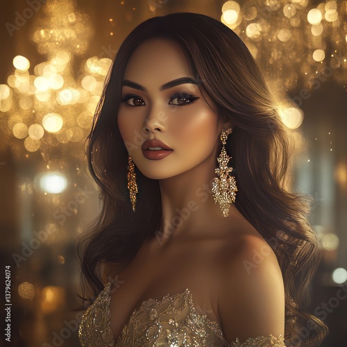 Glamorous Evening Portrait By Generated AI