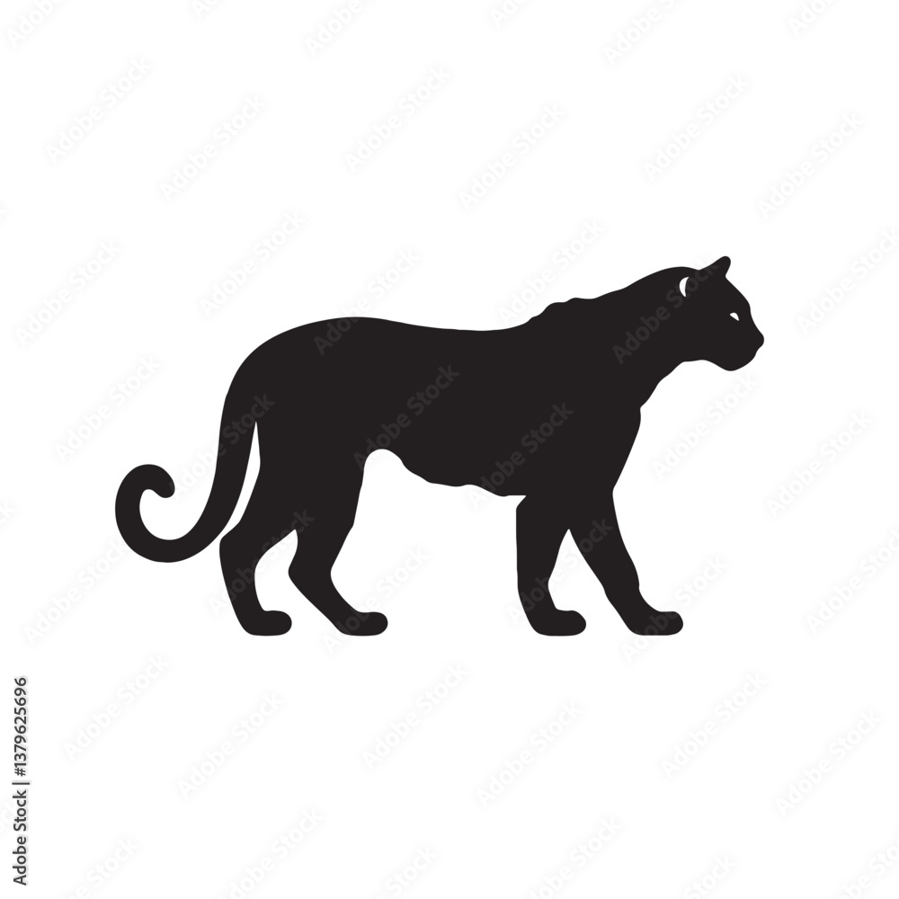 Black Panther and Wild Animal Vector Illustration with Leopard, Tiger, and Other Wildlife Black Panther and Wild Animal Vector Illustration with Leopard, Tiger, and Other Wildlife