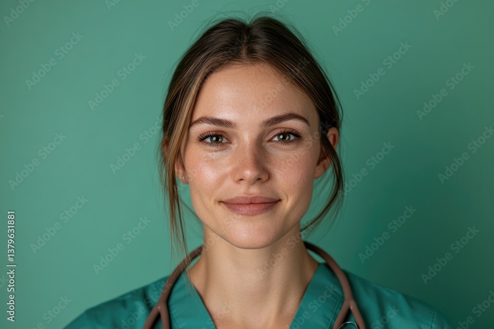 portrait of social worker on uniform smooth background showcasing dedicated professional from any ethnicity age or portrait of social worker on uniform smooth background showcasing dedicated professional from any ethnicity age or
