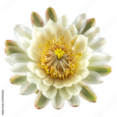 Xerophyllum Flower isolated on white background.close up.