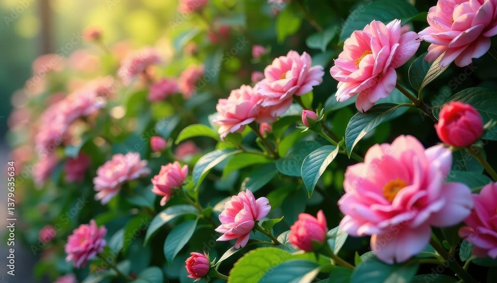 Continuous blooming flowers, intricate vines, soft focus, soft, nature, delicate Continuous blooming flowers, intricate vines, soft focus, soft, nature, delicate