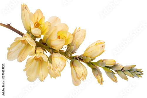 Yucca Flower isolated on white background.close up.