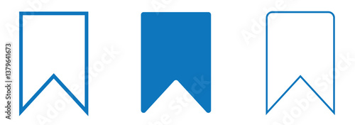 Bookmark icon. bookmarks for phone vector icon. bookmark for internet online views. Social media flat icon. Vector illustration.