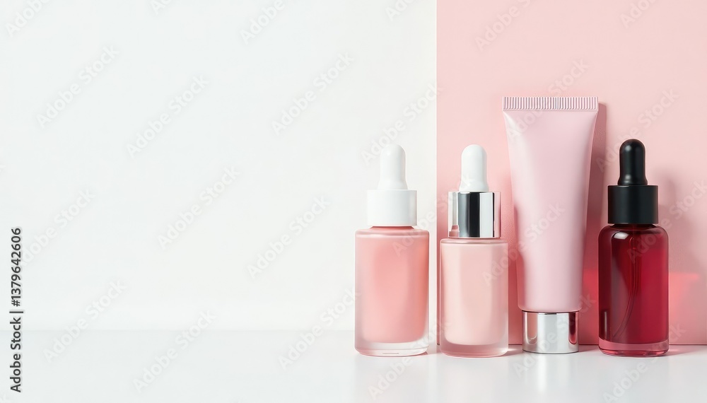 Clean, minimalist white backdrop for cosmetics , product, seamless Clean, minimalist white backdrop for cosmetics , product, seamless