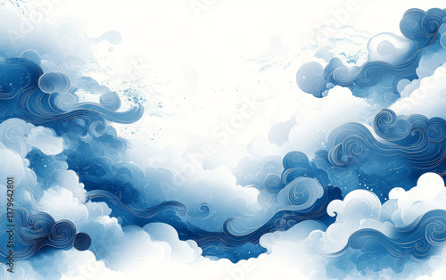  Traditional Chinese elements Xiangyun texture art illustration background