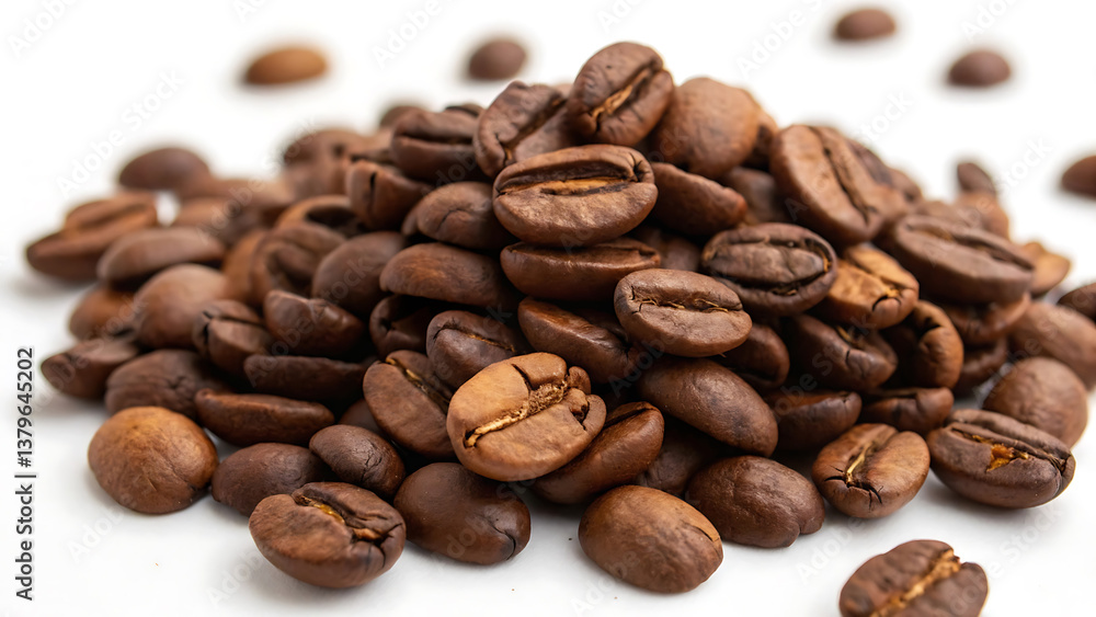 Naklejka premium Roasted Coffee Beans Aromatic, Rich, and Ready to Brew