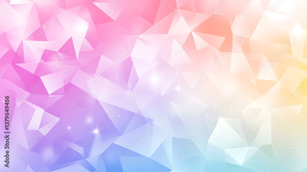 Fototapeta premium Abstract Pastel Triangle Geometric Background Design
