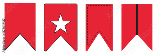 Bookmark icon. bookmarks for phone vector icon. bookmark for internet online views. Social media flat icon. Vector illustration.