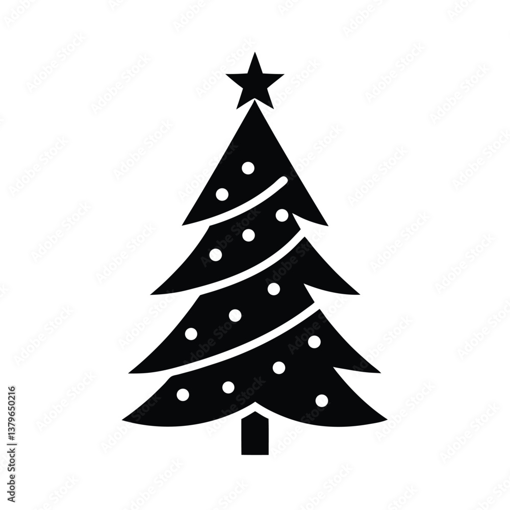 Fototapeta premium christmas tree vector illustration