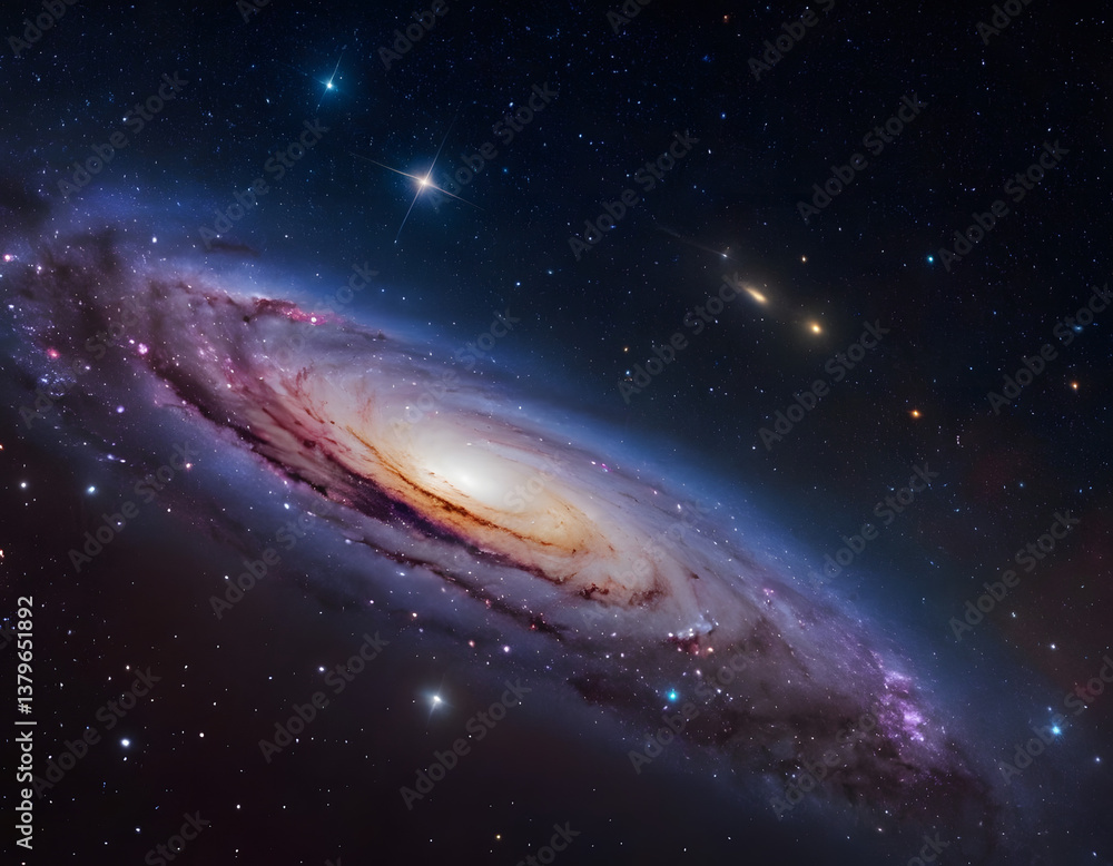 Obraz premium Space galaxy background, Starry cosmic nebula and deep space universe galaxies, abstract background with copy space, space galaxy in space with stars.