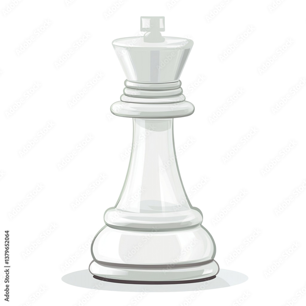 White Chess King Piece Game Strategy Leadership Power White Chess King Piece Game Strategy Leadership Power