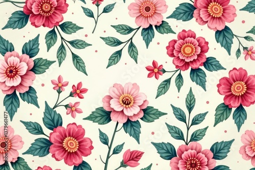 Wallpaper Mural Intricate floral design seamlessly repeats in a soft pastel palette , pastel texture, background Torontodigital.ca