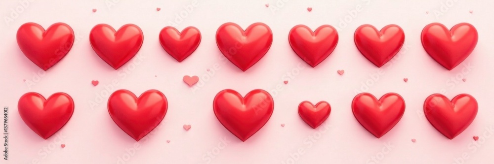 Set of red heart icons in vector format for Valentine's Day decorations, gifts, and love-themed designs, heart icons, symbol illustrations, valentines day Set of red heart icons in vector format for Valentine's Day decorations, gifts, and love-themed designs, heart icons, symbol illustrations, valentines day