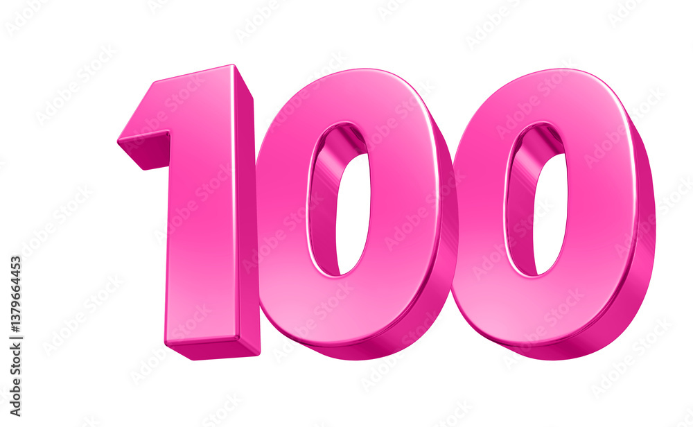 Pink Number 100 Pink Number 100