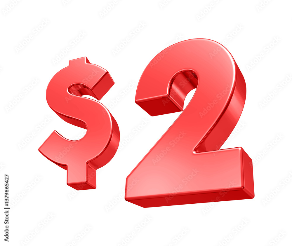 Red Dollar Number 2 Red Dollar Number 2