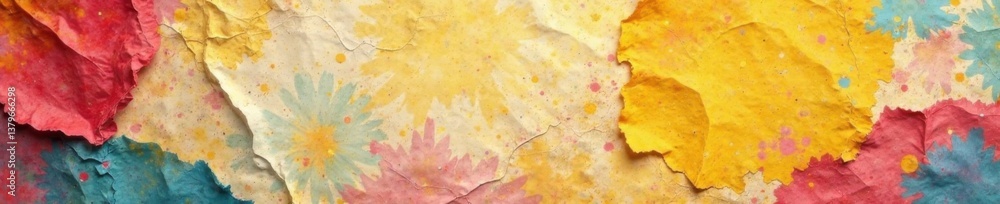 Torn paper collage backdrop with crumpled posters and texture, grungy, vintage, fragmented Torn paper collage backdrop with crumpled posters and texture, grungy, vintage, fragmented