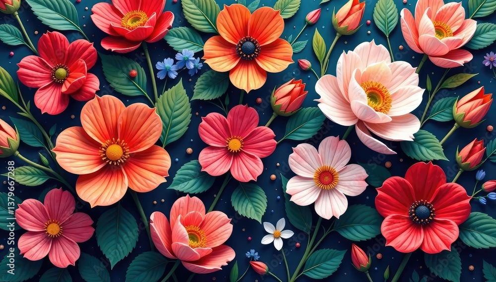 Continuous floral motif, intertwined blossoms, no breaks , repeat, retro, photography Continuous floral motif, intertwined blossoms, no breaks , repeat, retro, photography