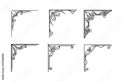 Vintage Calligraphic Decorative Elements and Ornaments Set