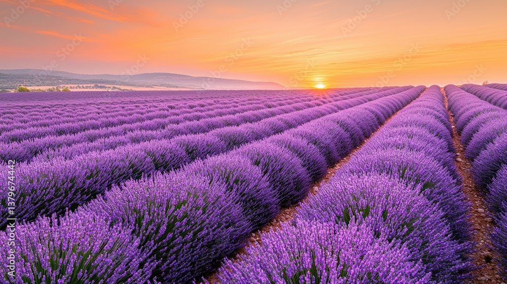 Obraz premium Sunrise over Lavender Fields
