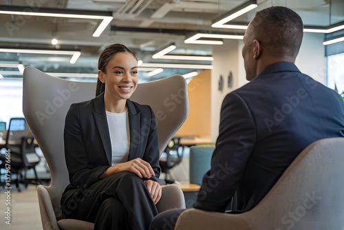 HDR corporate interview session with one of the job applicants at the company
