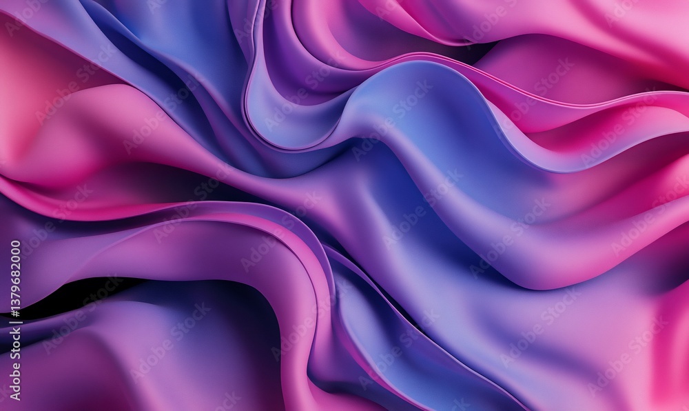 Fototapeta premium Abstract flowing fabric design with vibrant color gradients