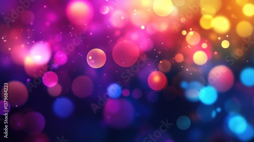 Vibrant Bokeh Lightscape: A Symphony of Color and Sparkle