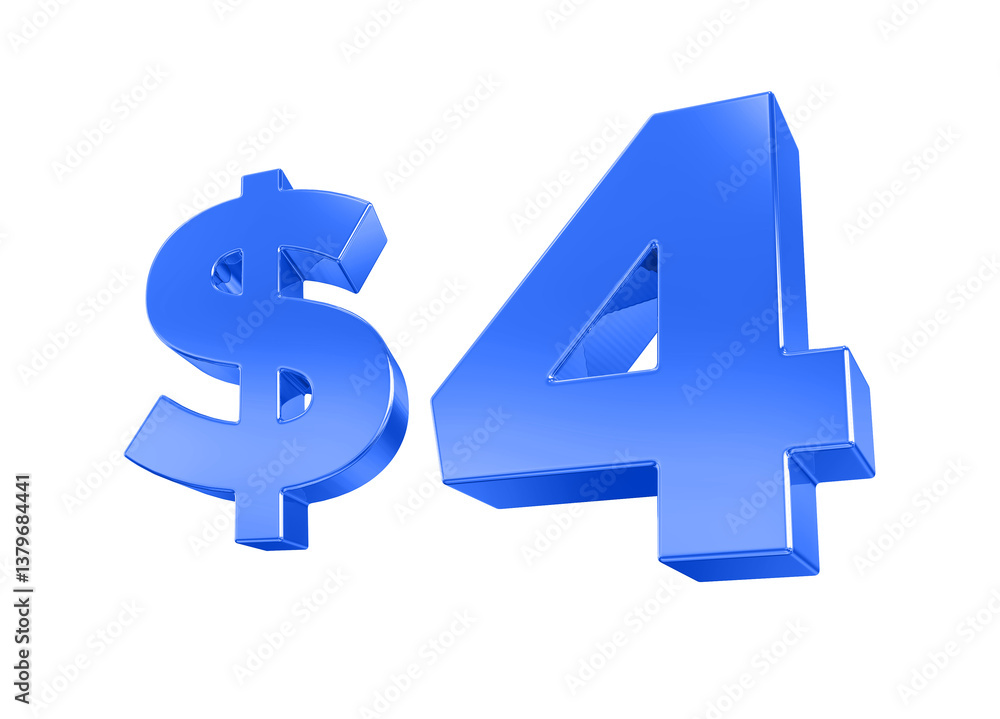 Blue Dollar Number 4 Blue Dollar Number 4