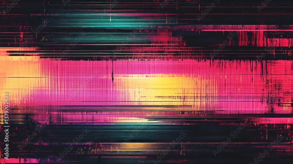 Abstract Glitch Art: Vibrant Hues and Digital Distortion Abstract Glitch Art: Vibrant Hues and Digital Distortion