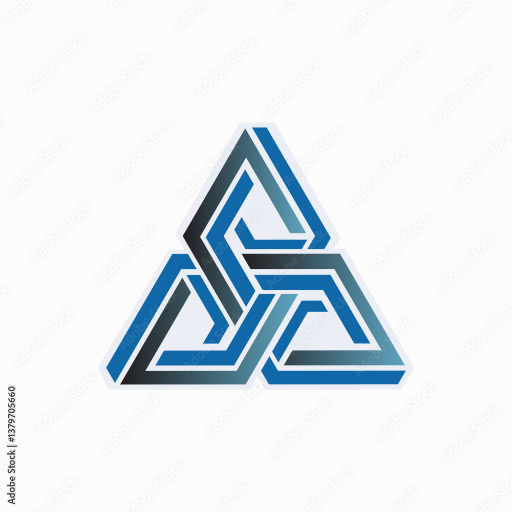 triangle logo with a strong elegant identity with a dominant blue color triangle logo with a strong elegant identity with a dominant blue color