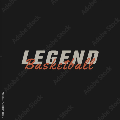 Legend Basketball Typography Illustration