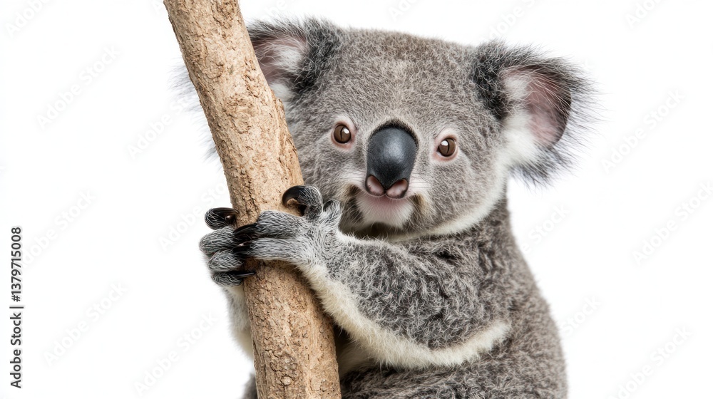Fototapeta premium Adorable Koala Holding a Branch