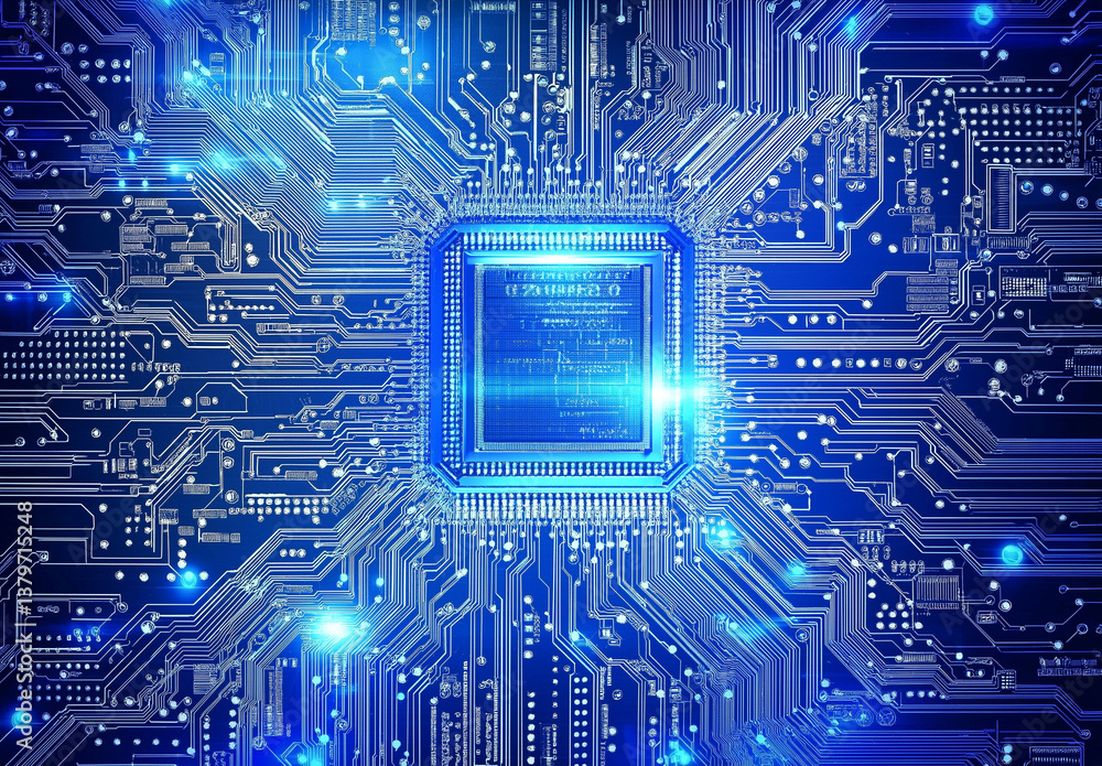 Blue Technology Background Circuit Board Design High-Resolution Vector Illustration Futuristic Blue & Purple Color Scheme White Space Centered for Card Design Blue Technology Background Circuit Board Design High-Resolution Vector Illustration Futuristic Blue & Purple Color Scheme White Space Centered for Card Design