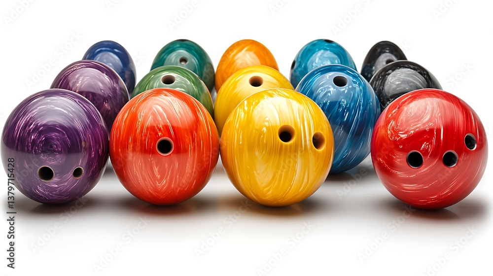 colorful bowling pins