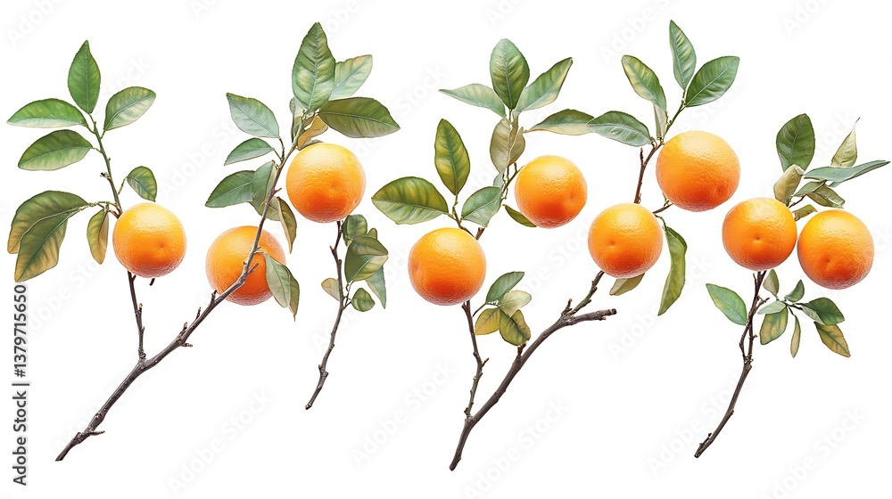 orange branch with berries